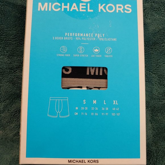 🆕🔥 *3-Pack* Michael Kors Performance Poly Boxer Briefs, S, M, L, Multi-Color - Picture 2 of 5